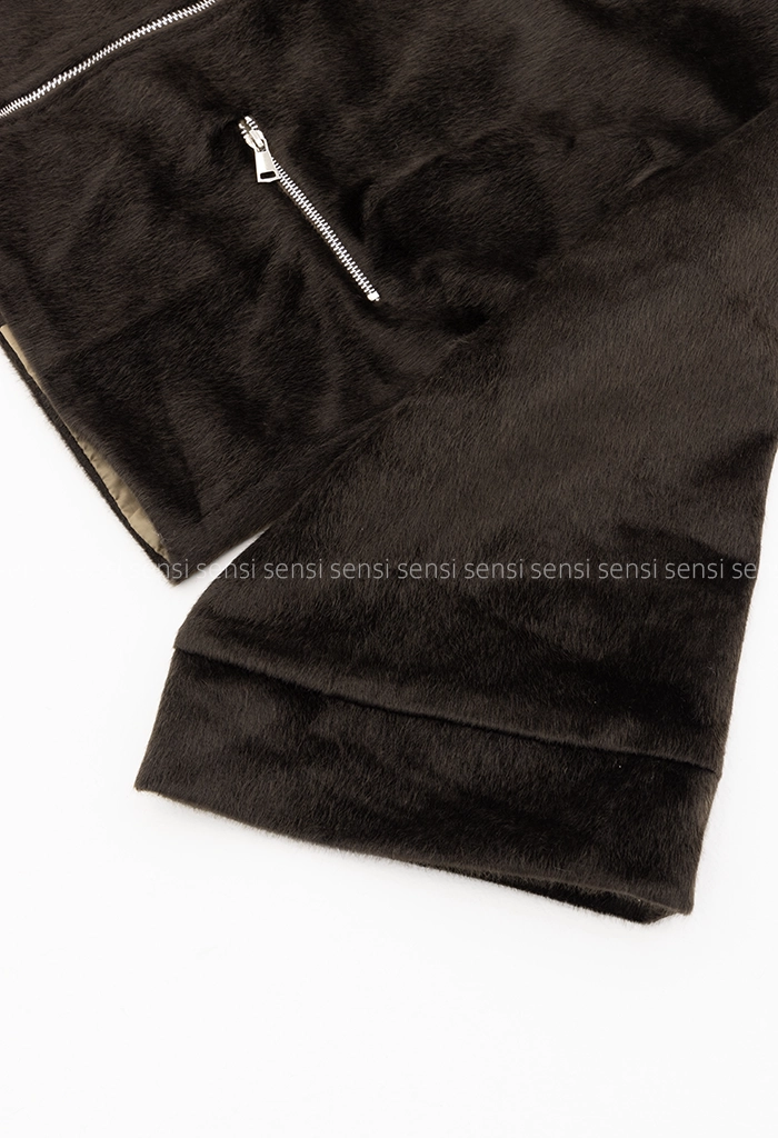 کراپ کت جلو زیپ پوست کد1005195